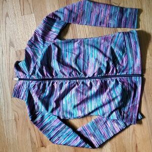Space dye zip active wear